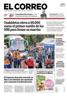 A TRABAJAR ESCOLTADOS POR LA ERTZAINTZA.