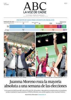 JUANMA MORENO ROZA LA MAYORÍA ABSOLUTA A UNA SEMANA DE LAS ELECCIONES